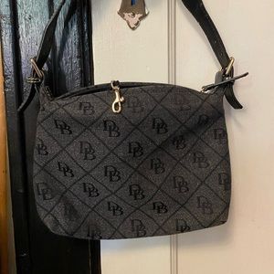 Dooney and Bourke small gray handbag with black handle